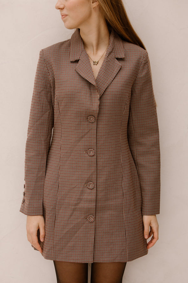 Bo blazer ruit bordeaux - Bij Keesje - Bij Keesje