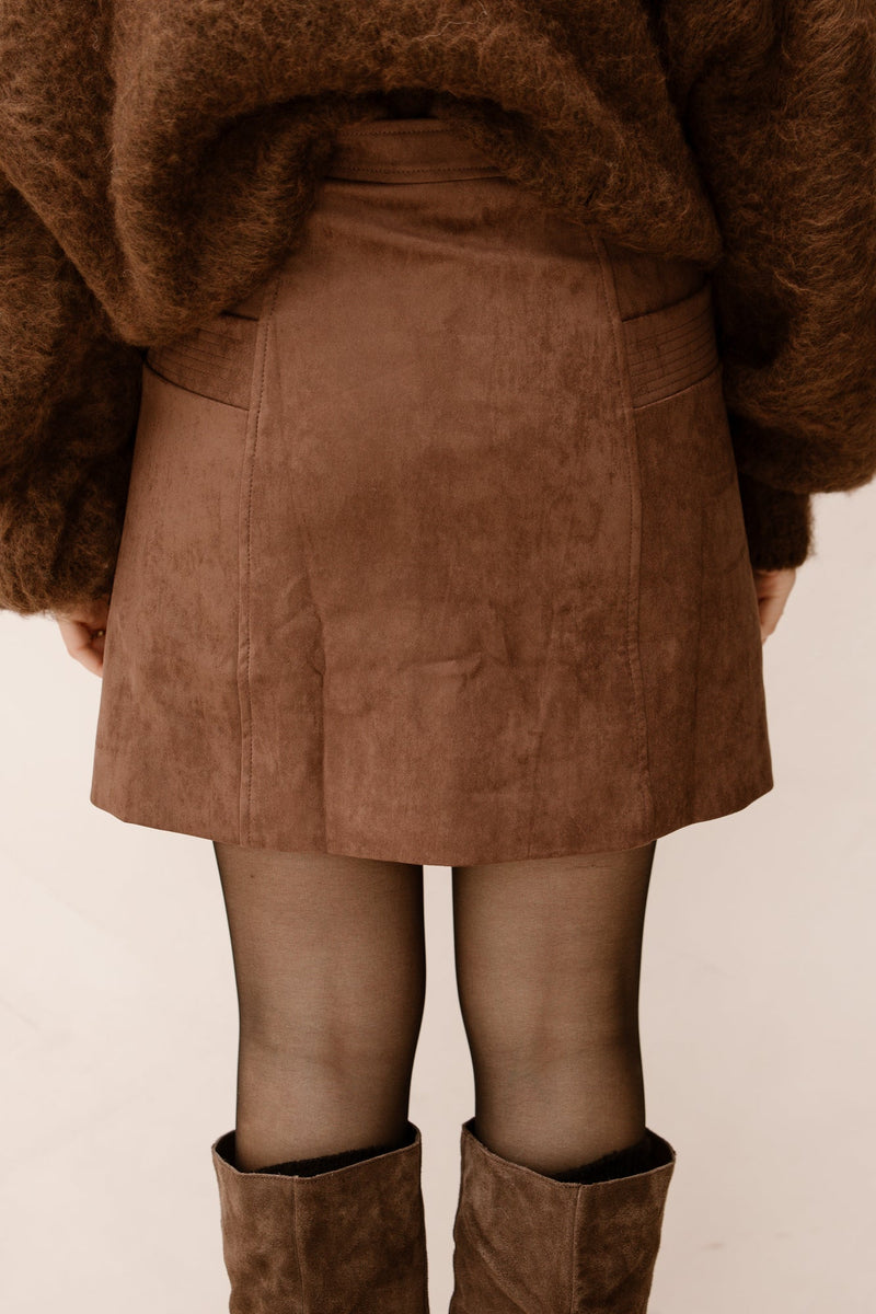 Bo rok suede bruin - Bij Keesje - Bij Keesje