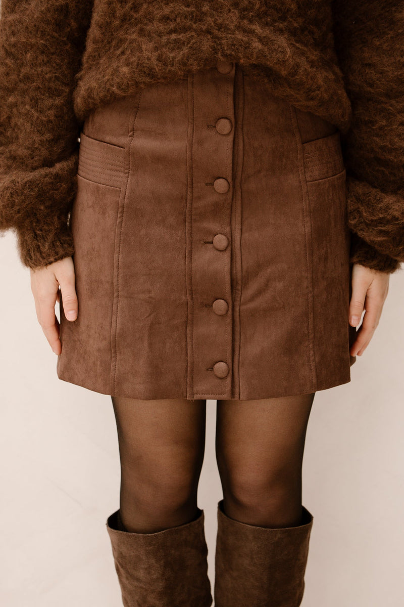 Bo rok suede bruin - Bij Keesje - Bij Keesje