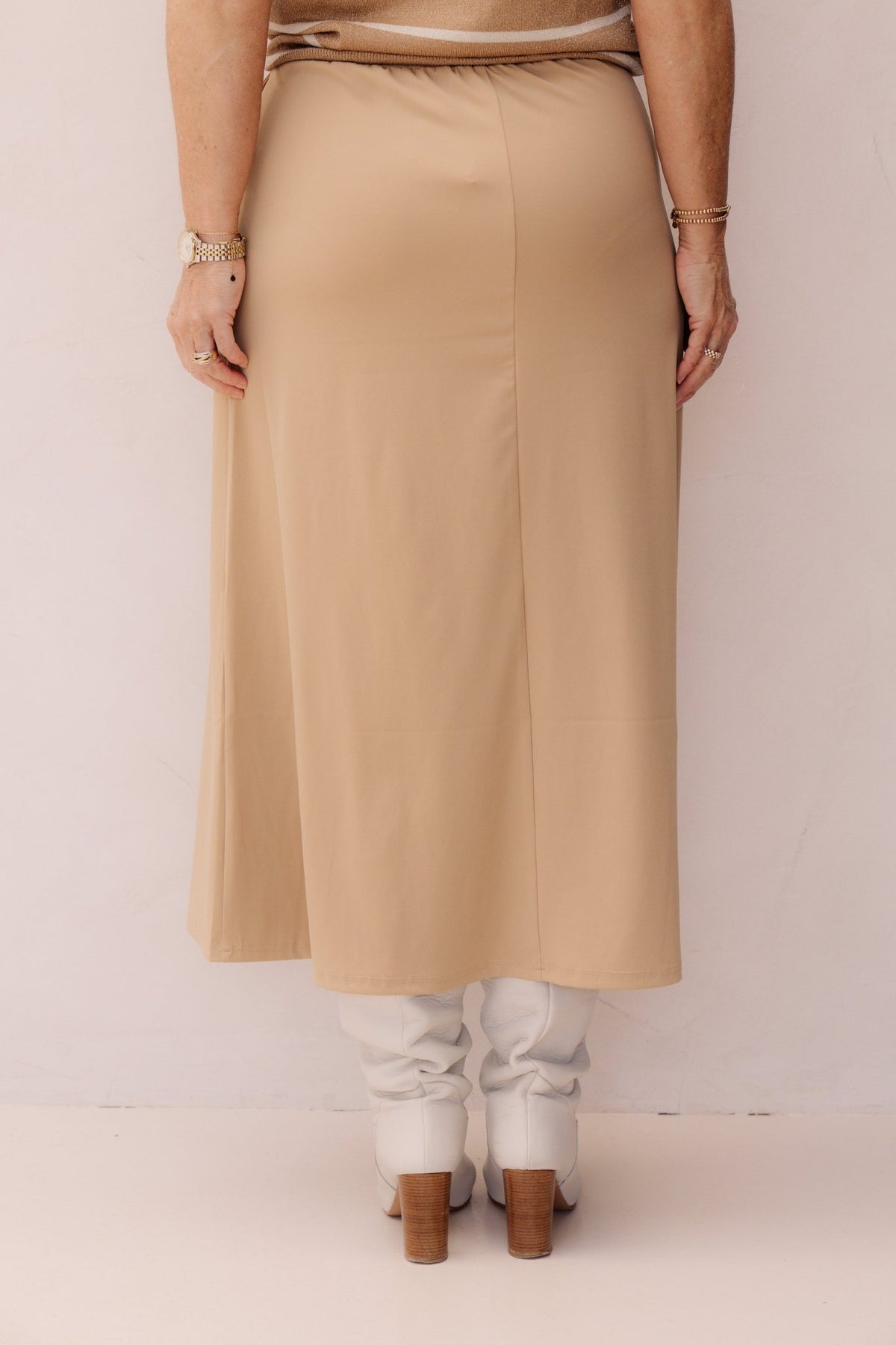 Bodil Skirt Knit Camel - Bij Keesje - G - maxx - Rokken