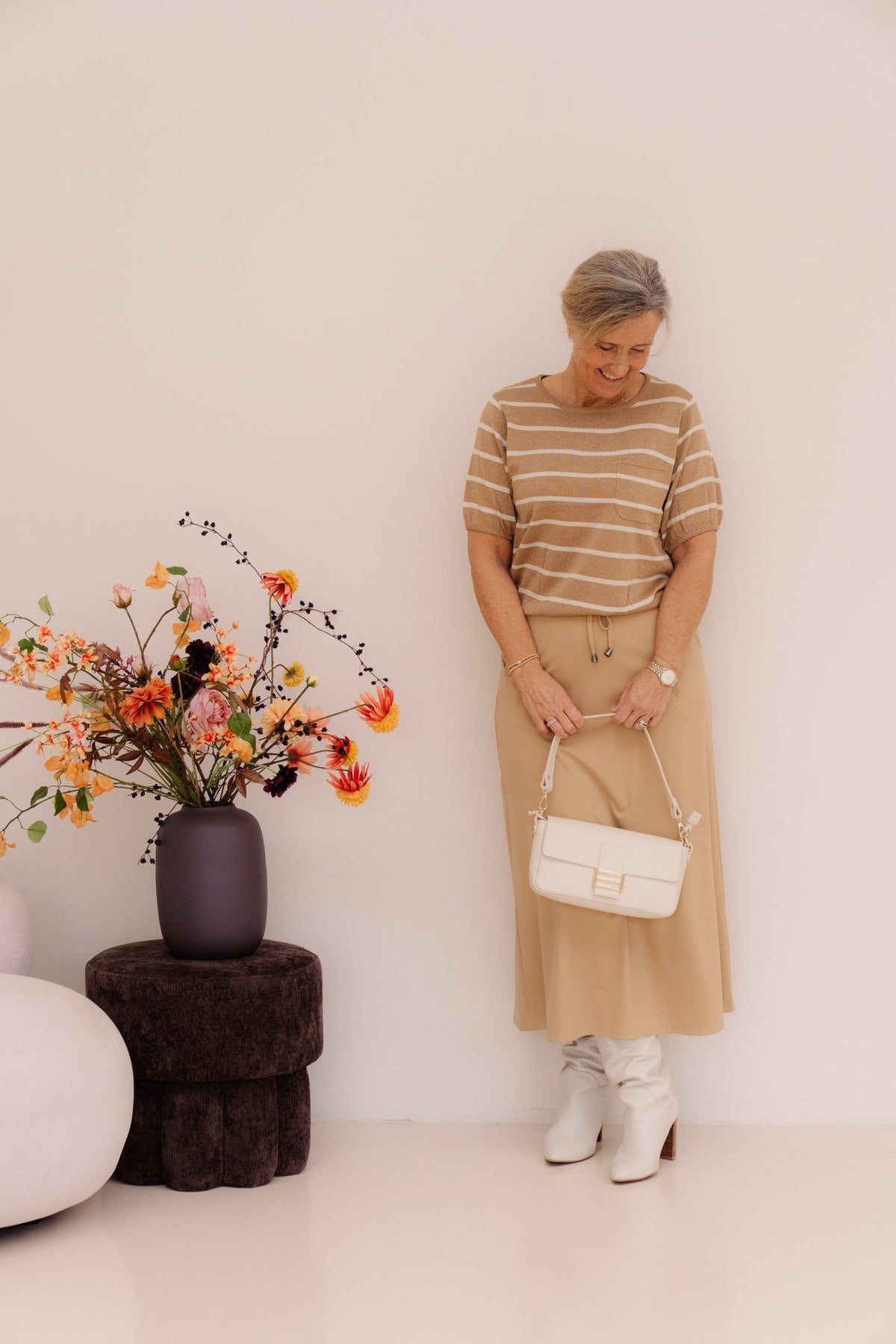 Bodil Skirt Knit Camel - Bij Keesje - G - maxx - Rokken