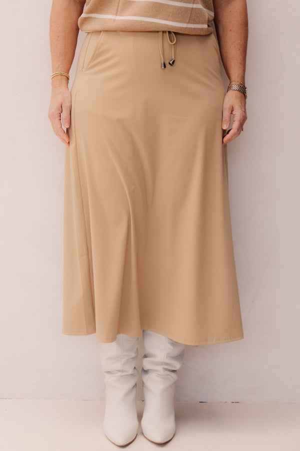 Bodil Skirt Knit Camel - Bij Keesje - G - maxx - Rokken