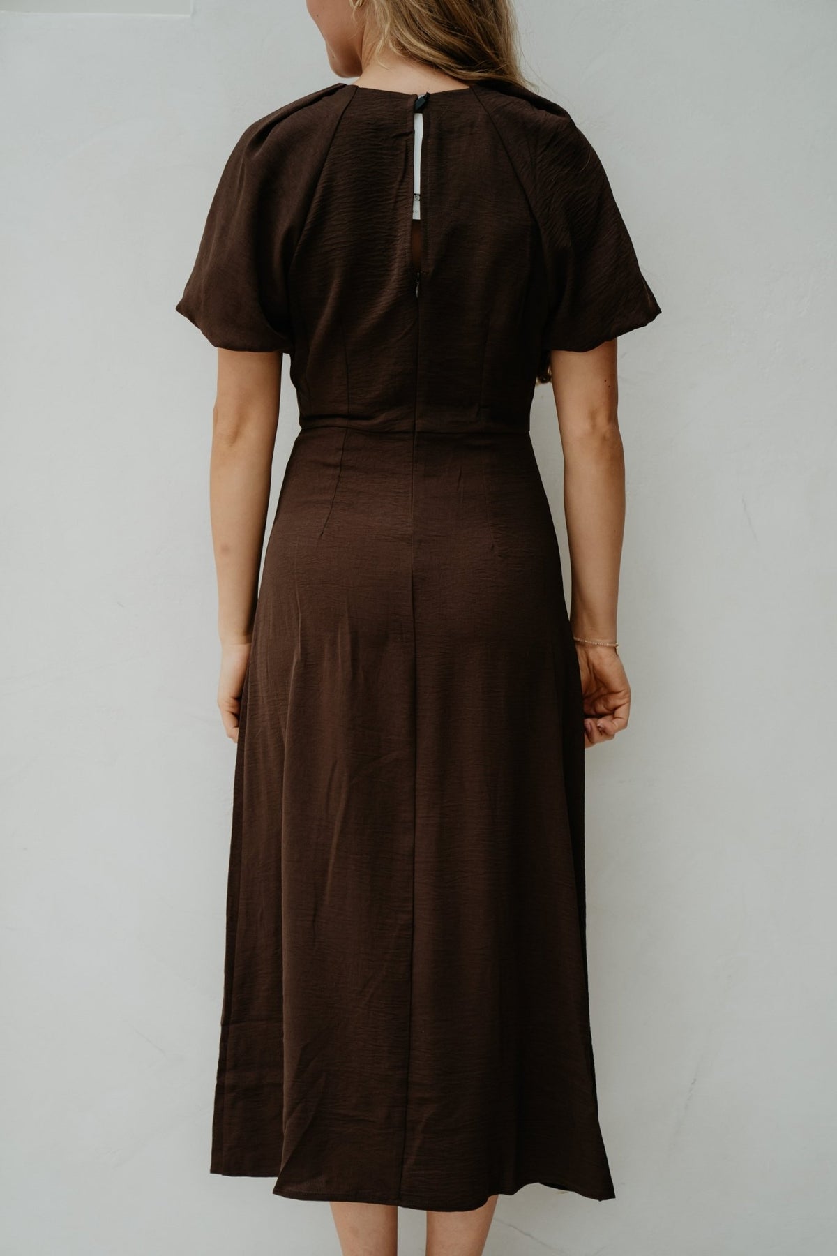 Bomba Structure Solid Dress Dark Brown - Bij Keesje - Neo Noir - Jurk