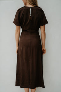 Bomba Structure Solid Dress Dark Brown - Bij Keesje - Neo Noir - Jurk