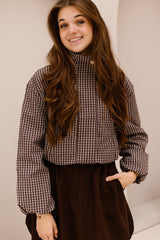 Bomber jacket brown/ecru