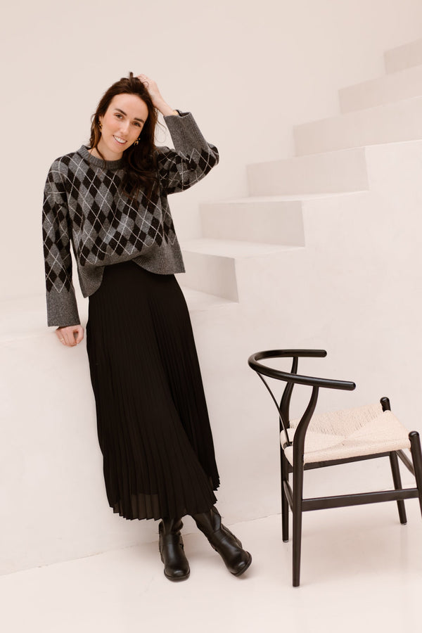 boni simple plisse skirt - Bij Keesje - Neo Noir