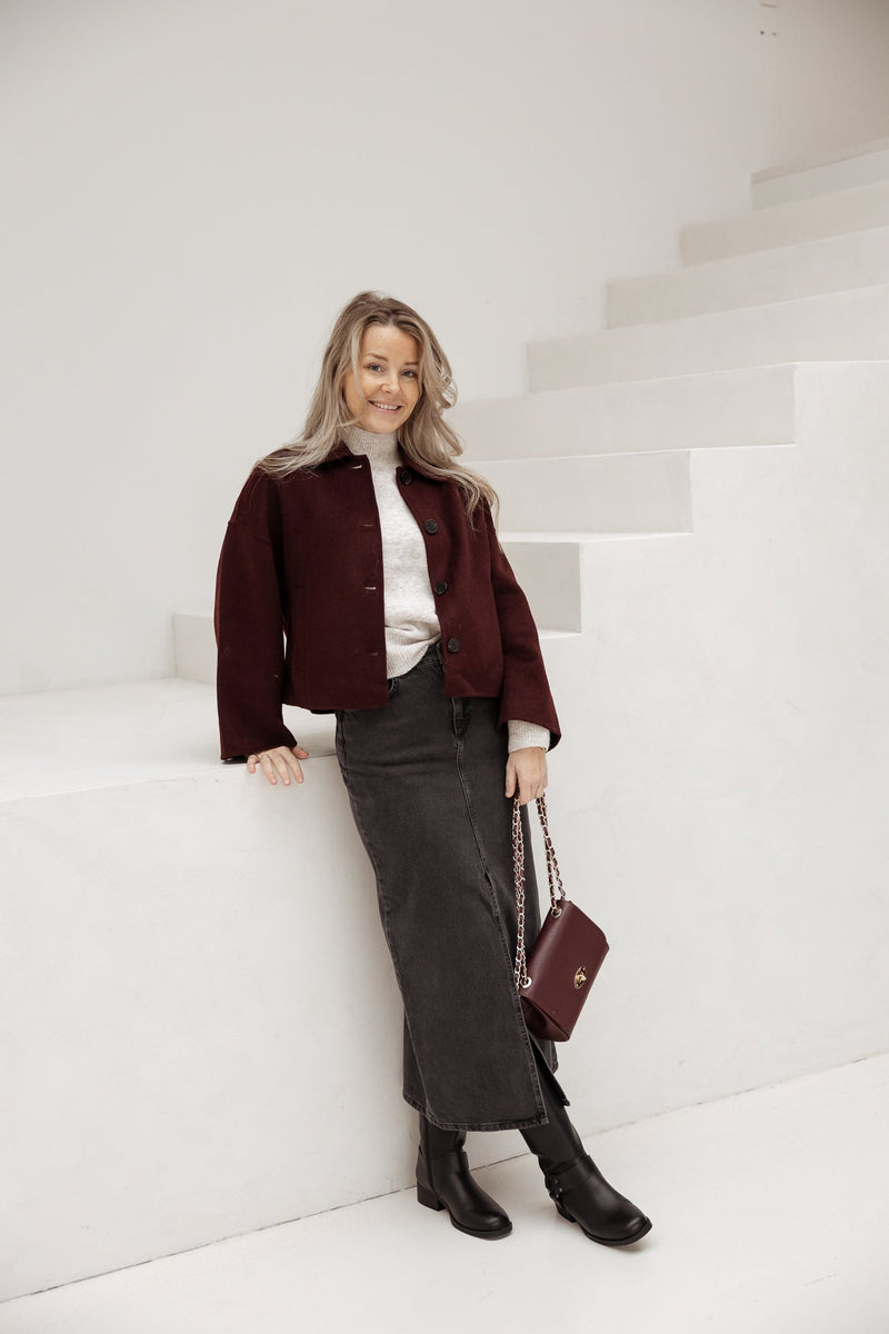 Bordeaux jacket luxe - Bij Keesje - Bij Keesje