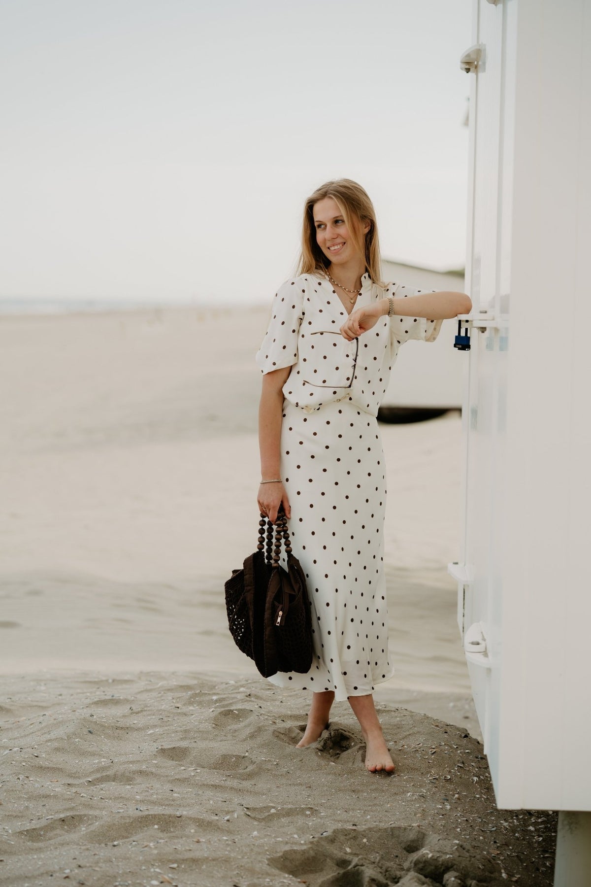 Bovary Dotted Skirt Creme - Bij Keesje - Neo Noir - Rok
