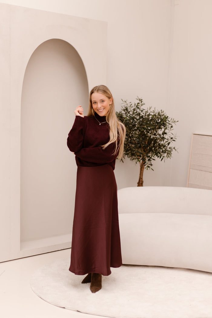 Bovary skirt burgundy - Bij Keesje - Neo Noir