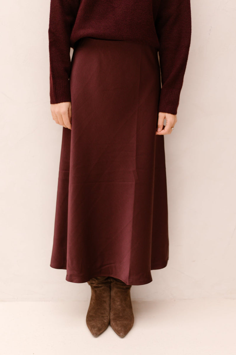 Bovary skirt burgundy - Bij Keesje - Neo Noir
