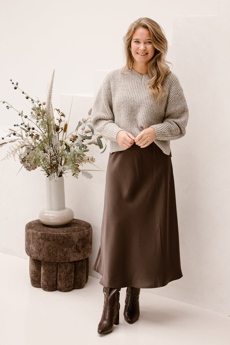 Bovary skirt dark brown NN - Bij Keesje - Neo Noir