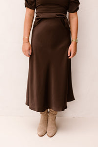 Bovary skirt dark brown NN - Bij Keesje - Neo Noir - rokken