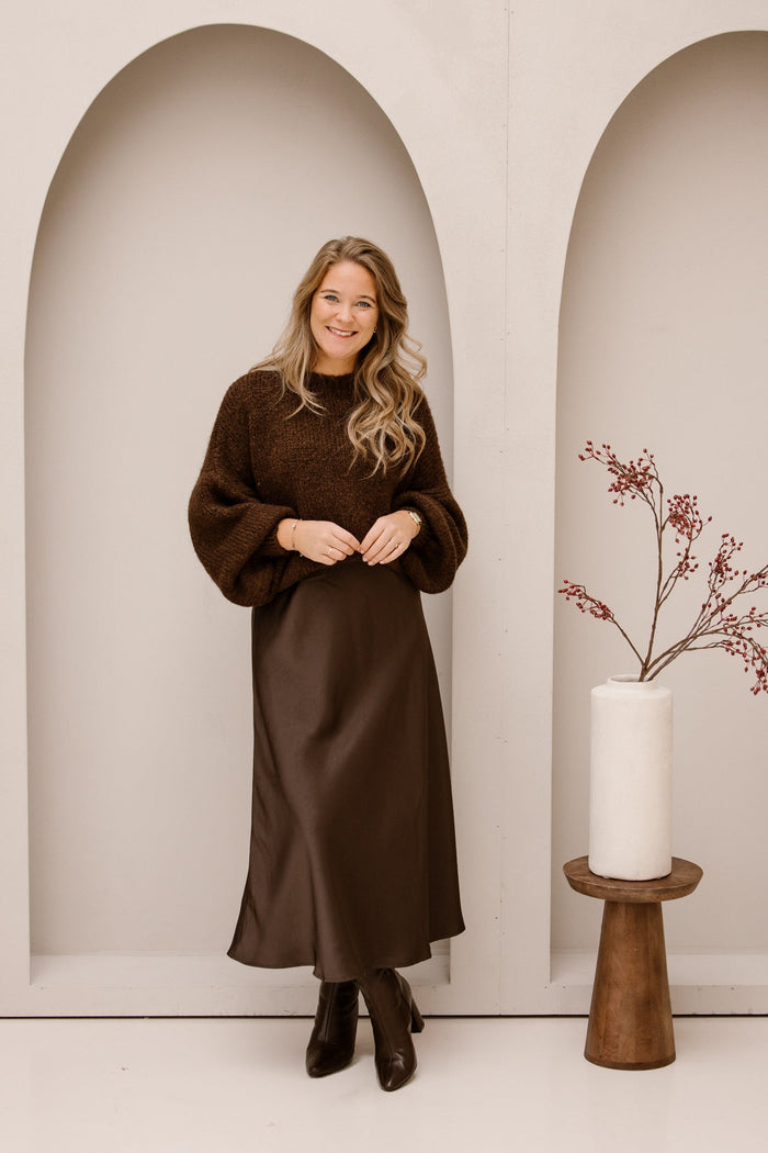 Bovary skirt dark brown NN - Bij Keesje - Neo Noir