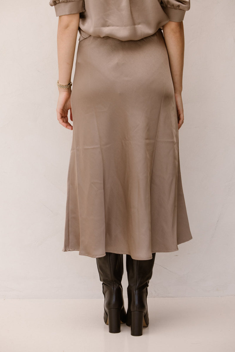 Bovary skirt dark taupe - Bij Keesje - Neo Noir