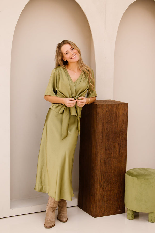 Bovary Skirt Sage Green - Bij Keesje - Neo Noir
