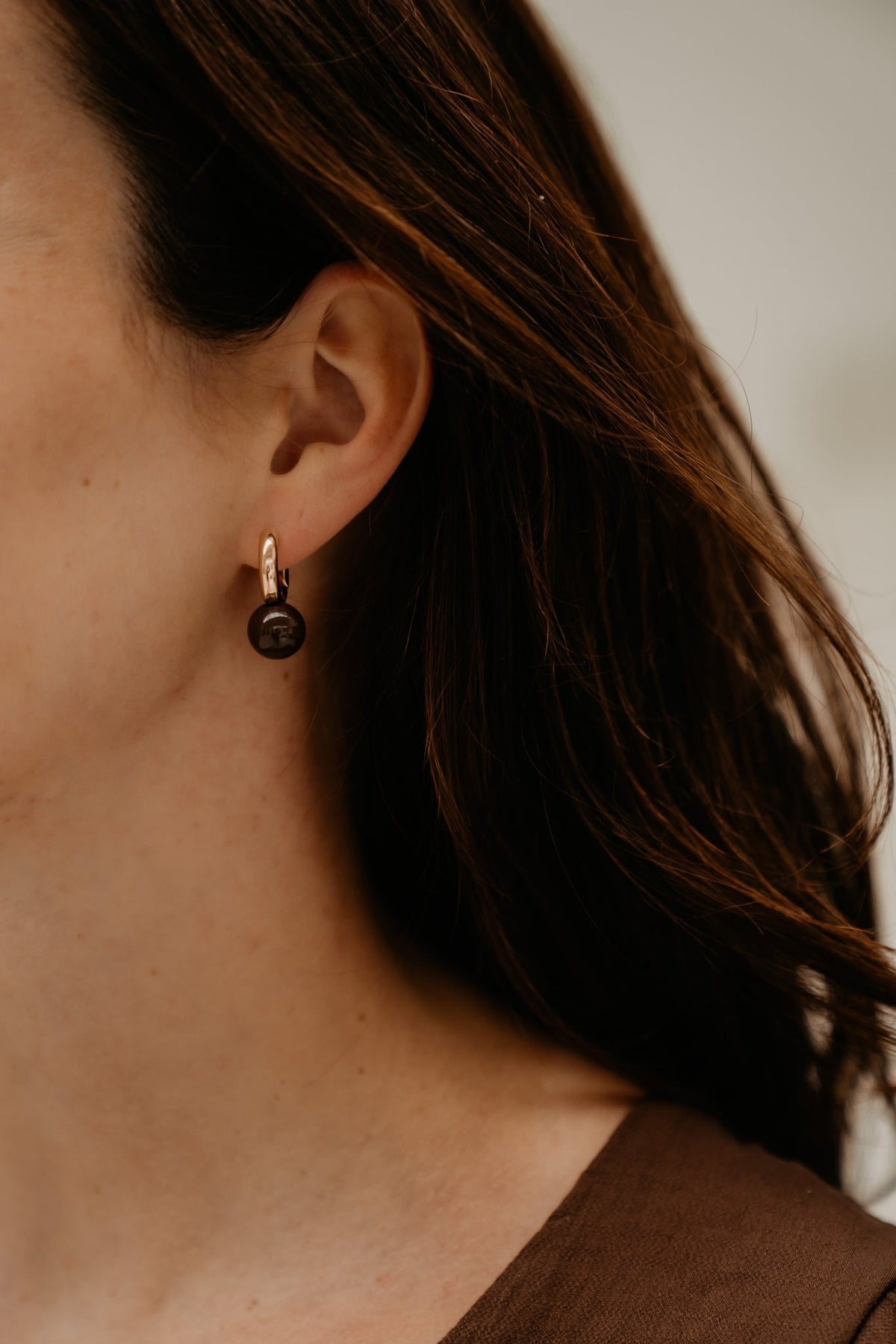 BOW19 Earring Amelie bruin - Bij Keesje - BOW19 - Oorbellen