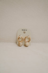 BOW19 Earring Amelie marmerwit - Bij Keesje - BOW19 -