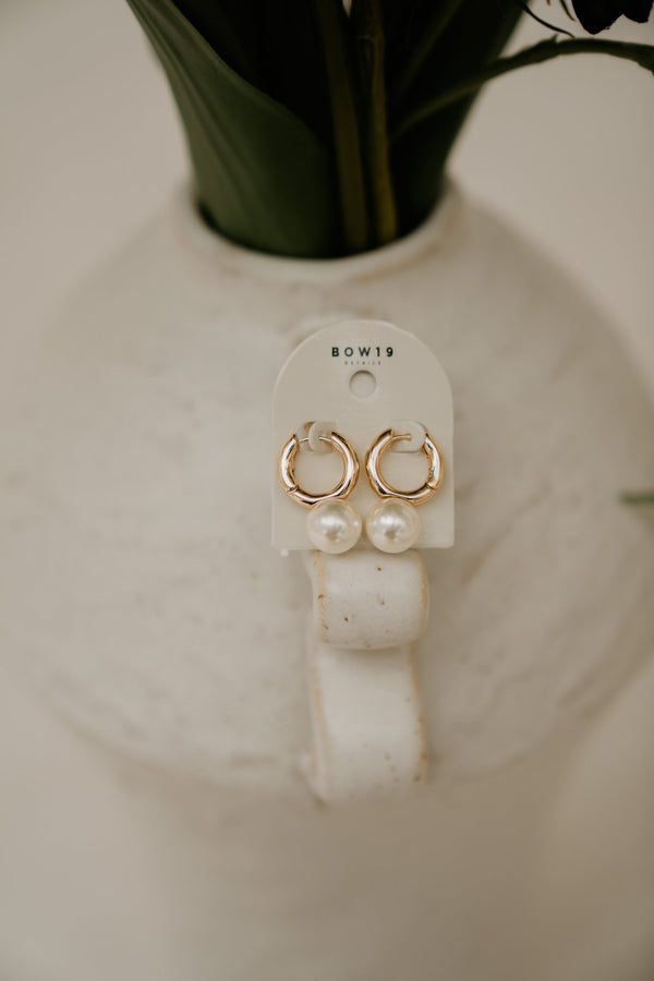BOW19 Earring Amelie parelwit - Bij Keesje - BOW19 -