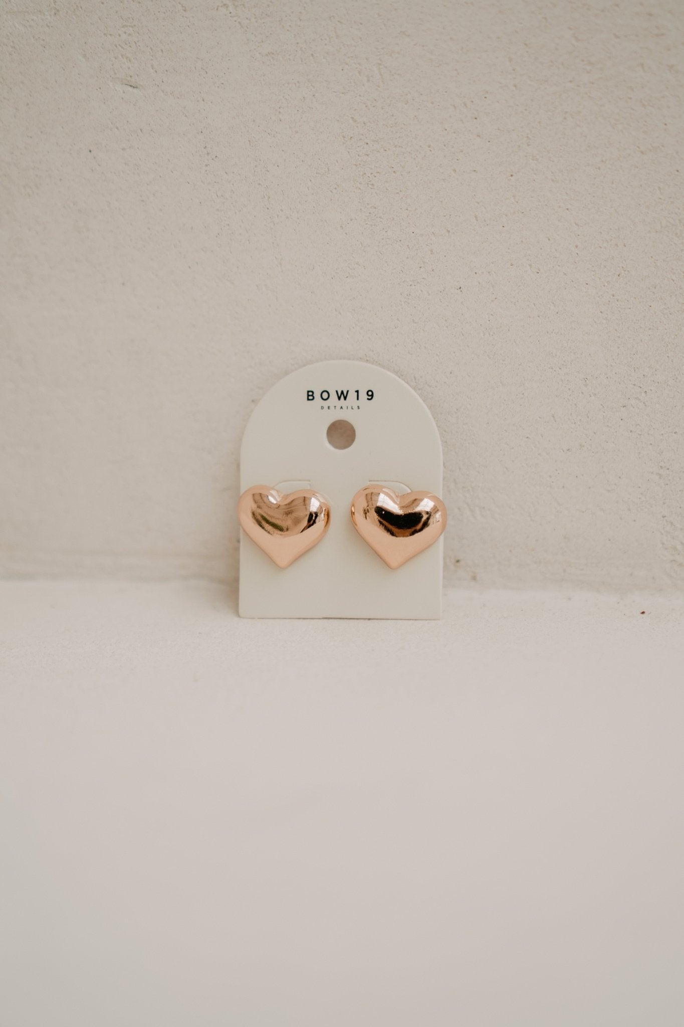 BOW19 Earring Heart Stud gold - Bij Keesje - BOW19 -