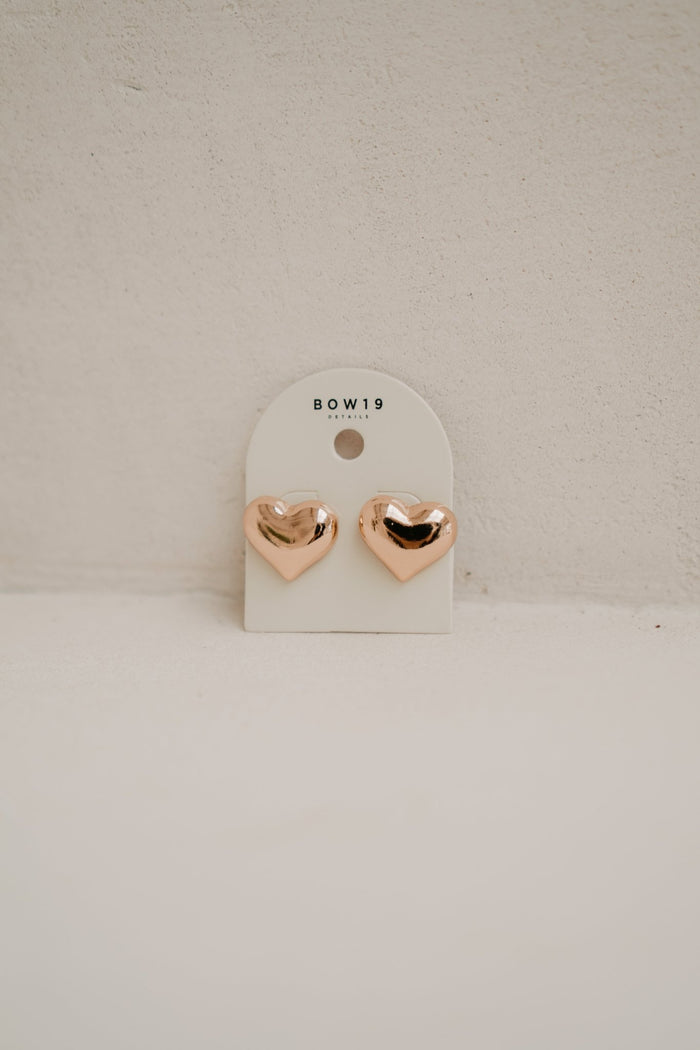 BOW19 Earring Heart Stud gold - Bij Keesje - BOW19 -