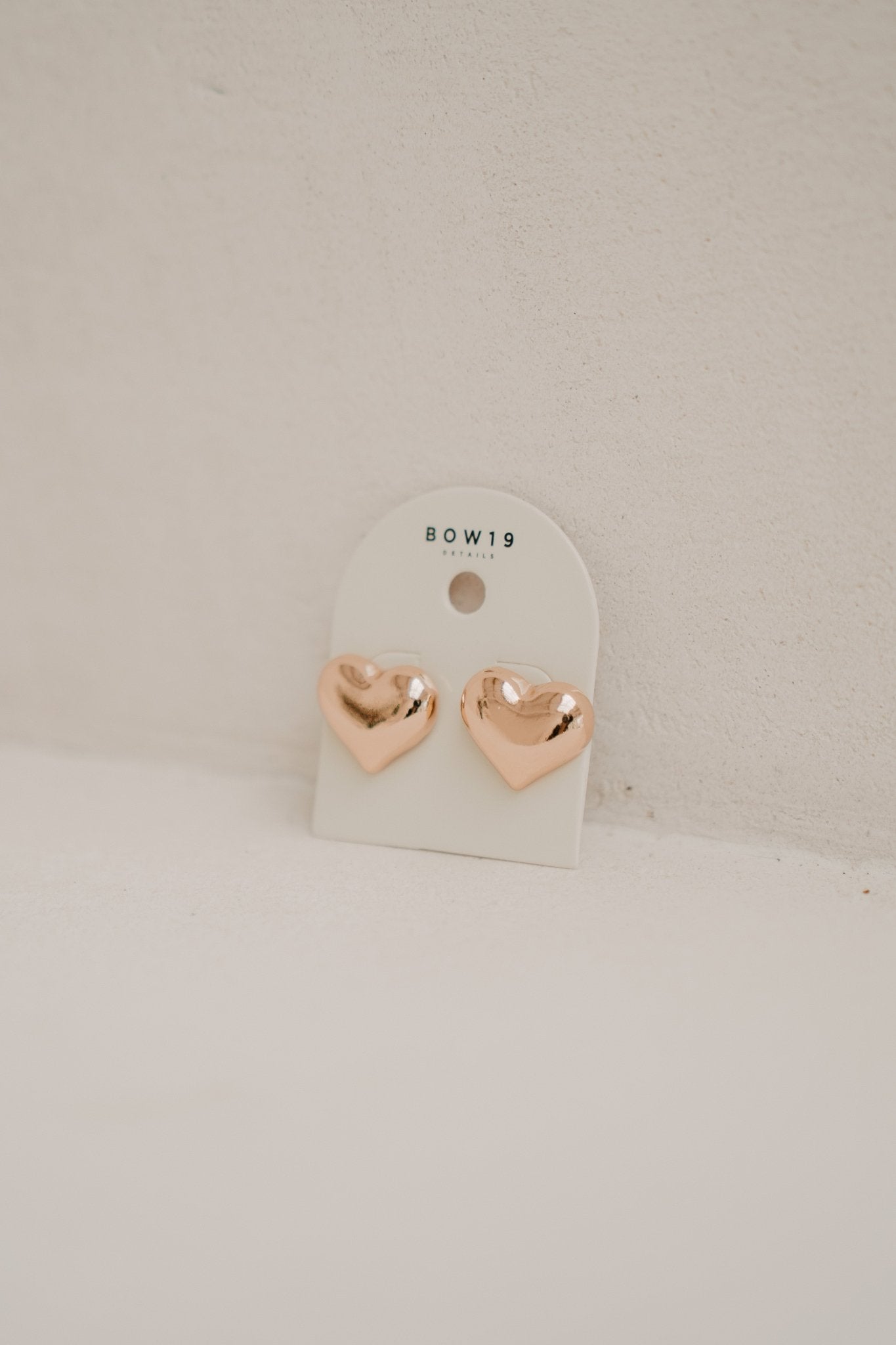 BOW19 Earring Heart Stud gold - Bij Keesje - BOW19 -