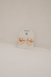 BOW19 Earring Heart Stud gold - Bij Keesje - BOW19 -