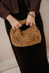 BOW19 Fabienne faux fur bag sand - Bij Keesje - BOW19 - Tas