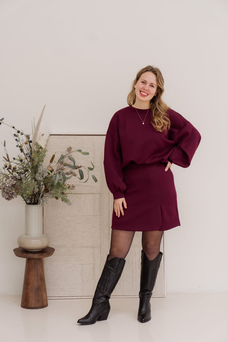 Bowie skirt bordeaux - Bij Keesje - Bij Keesje