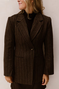 Bowie Stripe Blazer Brown - Bij Keesje - Neo Noir - Blazer