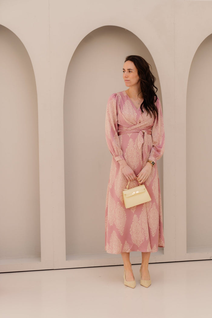 Bretti paisley drop dress evening rose - Bij Keesje - Neo Noir - Jurk