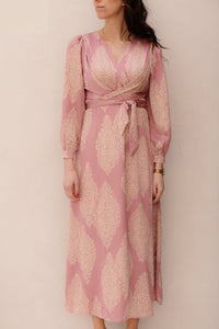 Bretti paisley drop dress evening rose - Bij Keesje - Neo Noir - Jurk