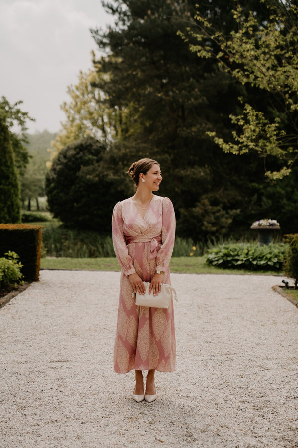 Bretti paisley drop dress evening rose - Bij Keesje - Neo Noir - Jurk