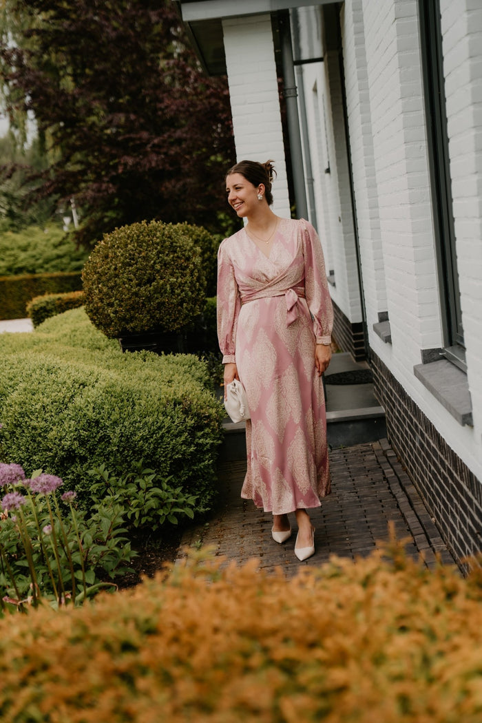 Bretti paisley drop dress evening rose - Bij Keesje - Neo Noir - Jurk