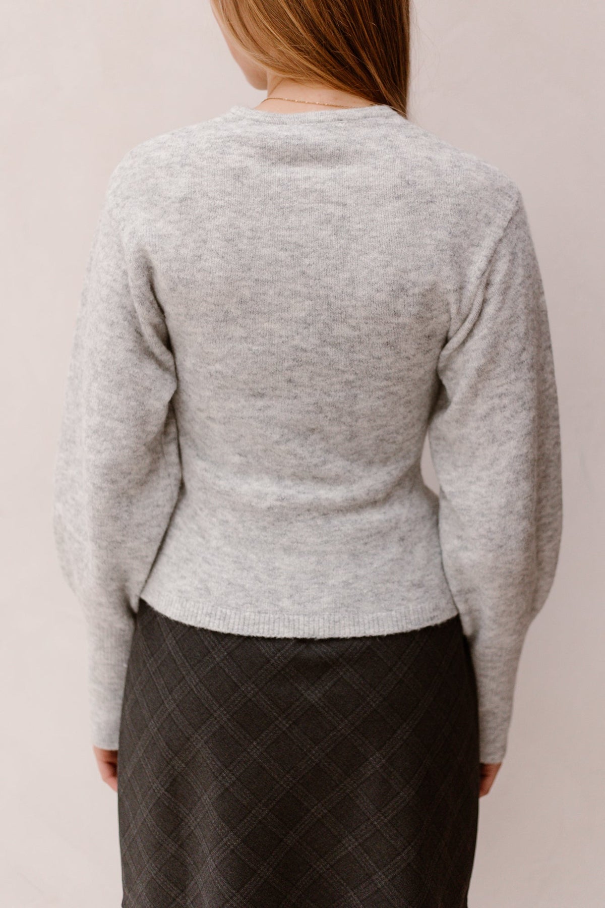 Briano soft knit cardigan grey malange - Bij Keesje - Neo Noir