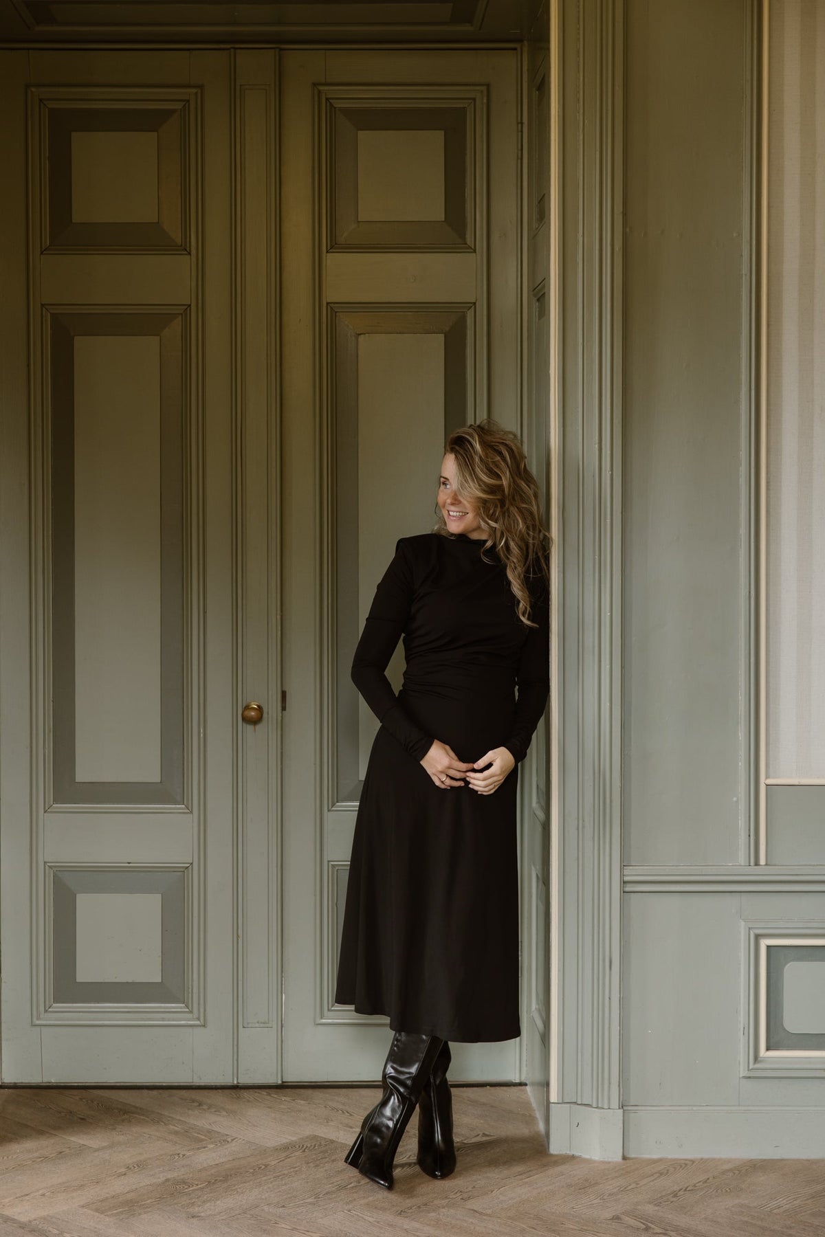 Britt dress detail black - Bij Keesje - Maere