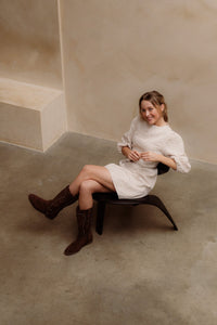 Britt jacquard dress beige - Bij Keesje - Bij Keesje The Label - Jurk