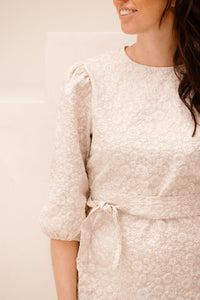 Britt jacquard dress beige - Bij Keesje - Bij Keesje The Label - Jurk