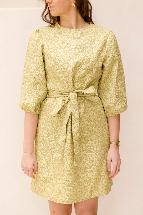 Britt jacquard dress olive - Bij Keesje - Bij Keesje The Label - Jurk