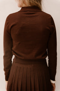 Britt polo top bruin - Bij Keesje - Bij Keesje - Top