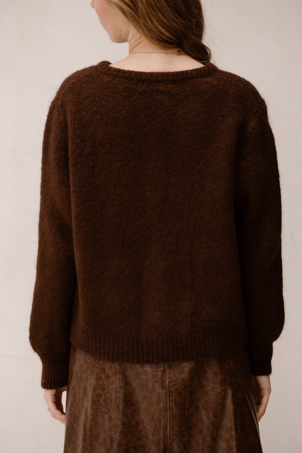 Brown cardigan Amelie - Bij Keesje - Bij Keesje