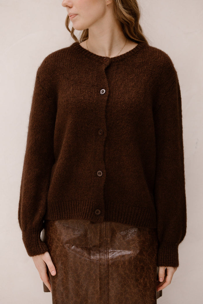 Brown cardigan Amelie - Bij Keesje - Bij Keesje