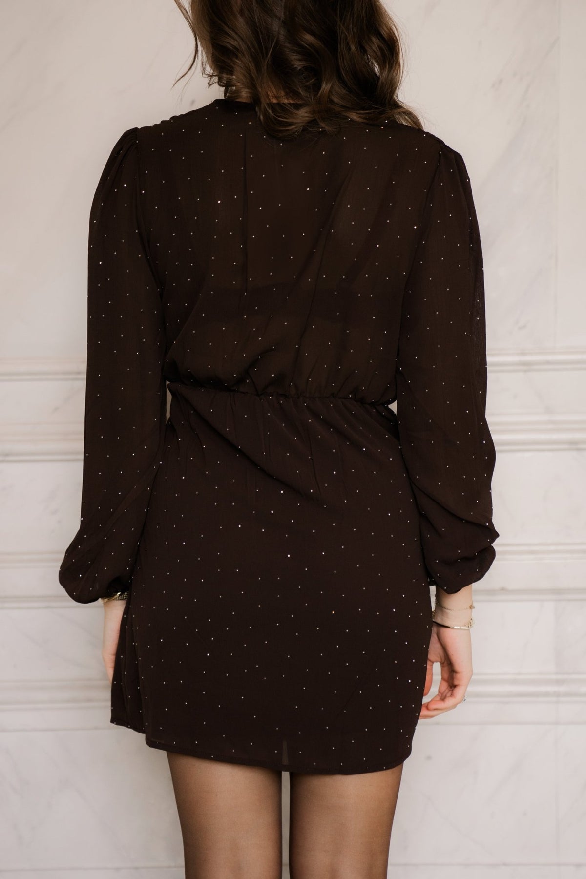 Brown studs dress - Bij Keesje - Bij Keesje