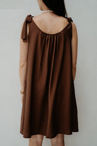 Brown tie dress - Bij Keesje - Bij Keesje - jurk