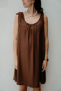 Brown tie dress - Bij Keesje - Bij Keesje - jurk