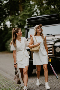 Bruna Ramie Dress Off White - Bij Keesje - Neo Noir - jurk