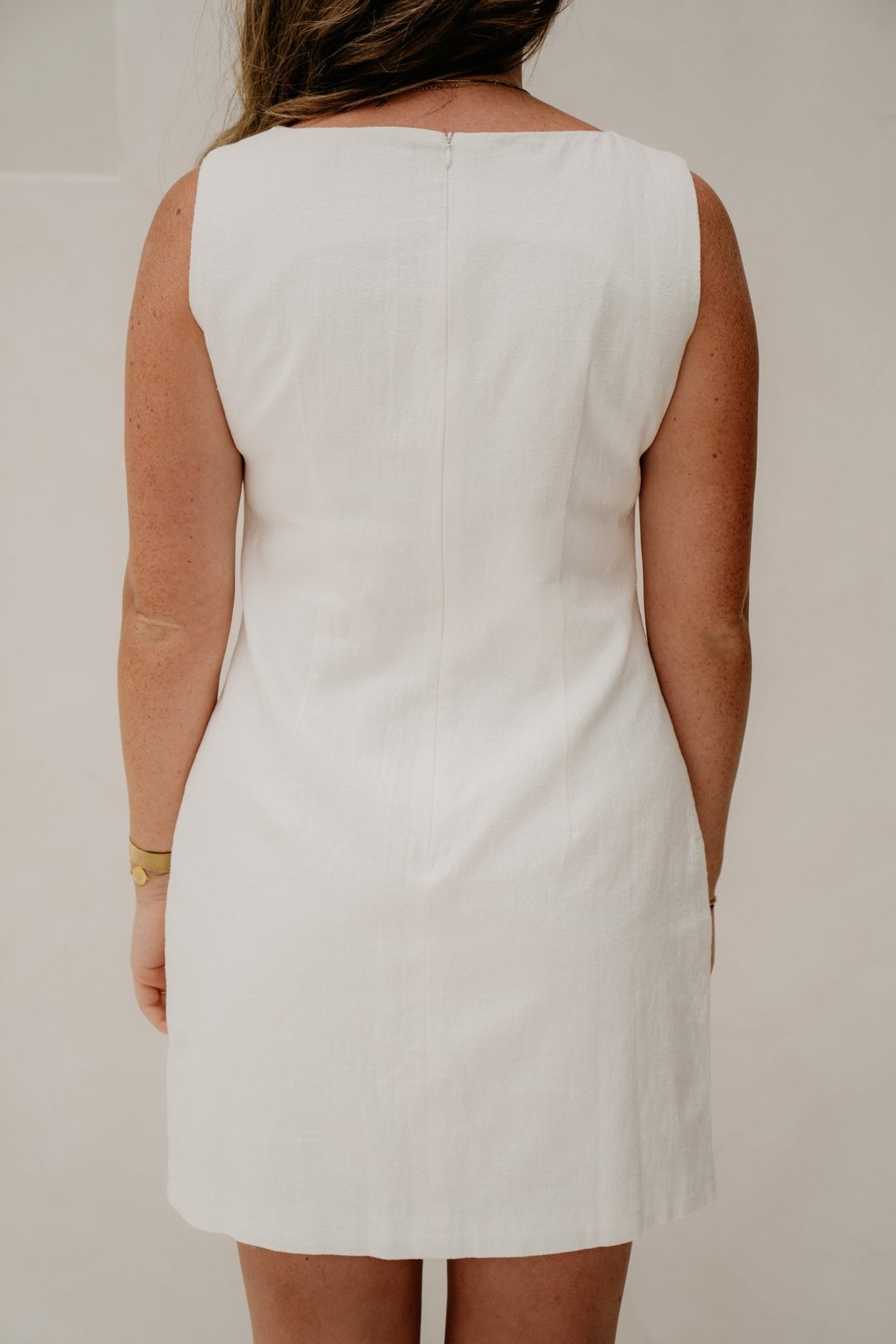 Bruna Ramie Dress Off White - Bij Keesje - Neo Noir - jurk