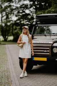 Bruna Ramie Dress Off White - Bij Keesje - Neo Noir - jurk