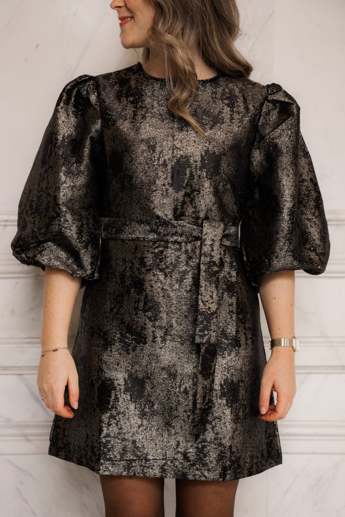 Buna dress black/gold - Bij Keesje - Bij Keesje