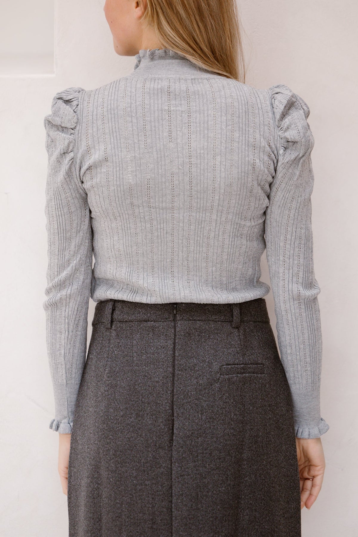 Caith gehaakte top grijs - Bij Keesje - Bij Keesje