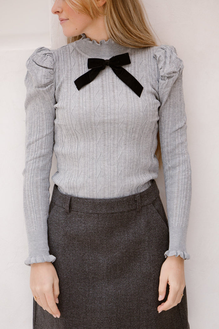 Caith gehaakte top grijs - Bij Keesje - Bij Keesje